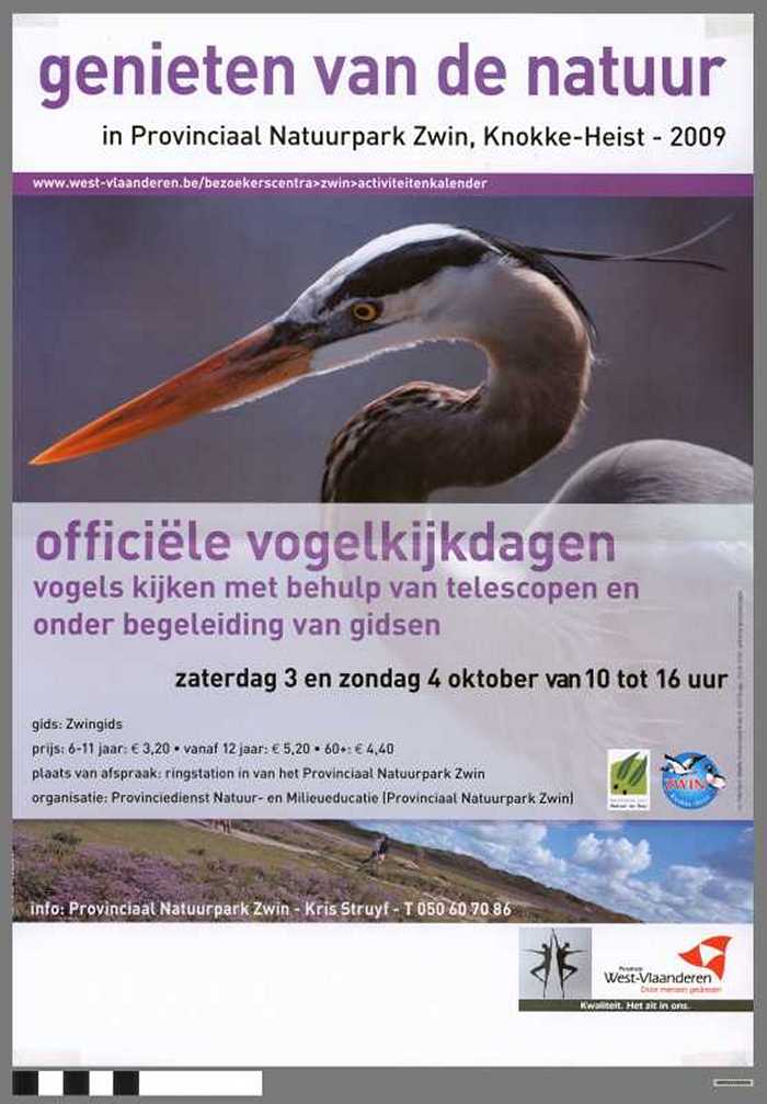 Genieten van de natuur in Provinciaal Natuurpark Zwin, Knokke-Heist 2009