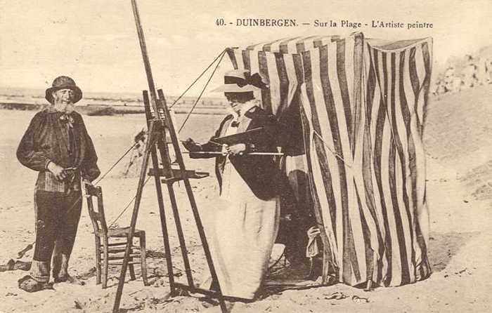 Duinbergen, Sur la Plage, L'artiste peintre