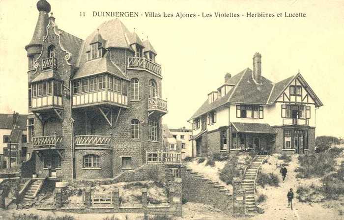 Duinbergen, Villas Les Ajones, Les Violettes, Herbières et Lucette