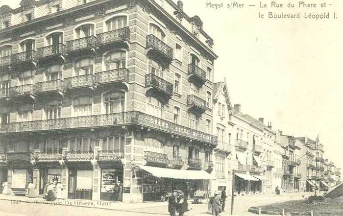 Heyst s/Mer - La Rue du Phare et le Boulevard Léopold