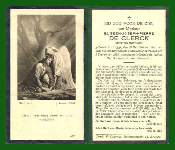 DE CLERCK Eugeen-Joseph-Pierre