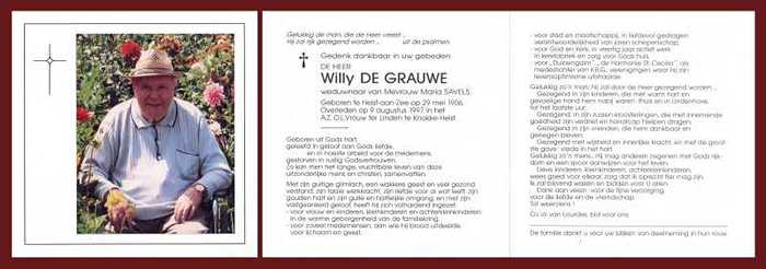 DE GRAUWE Willy