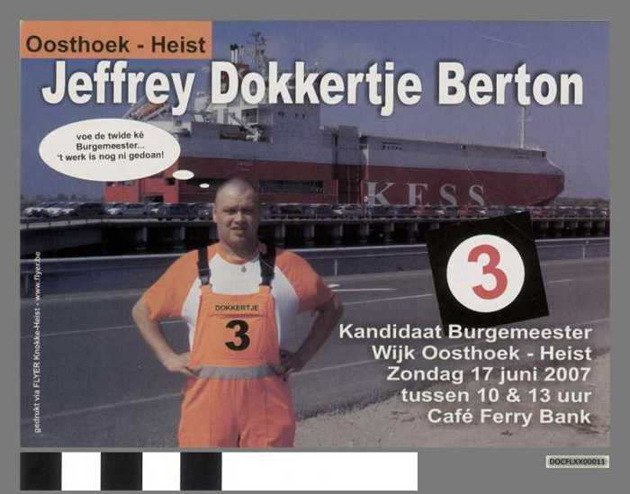 Kandidaat Burgemeester Oosthoek Heist - Jeffrey Dokkertje Berton