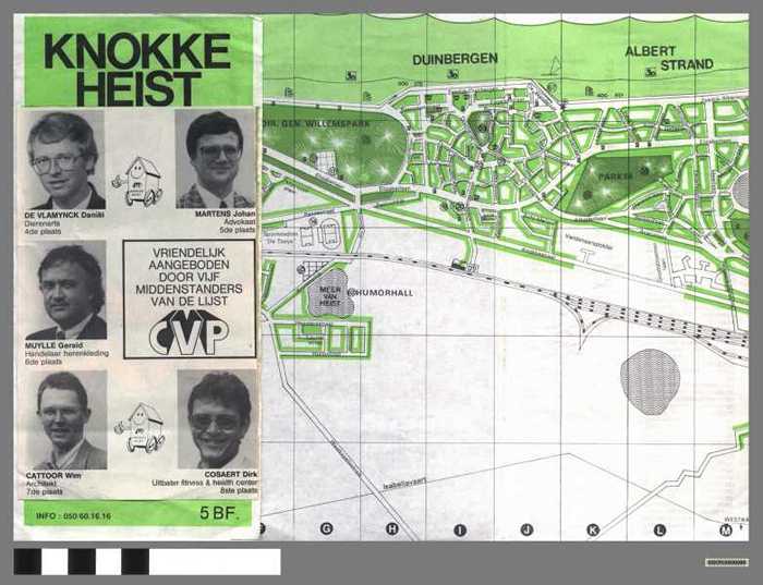 Kaart van Knokke - Heist met stratenlijst