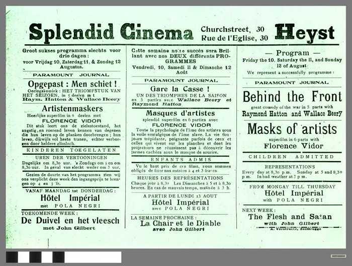 Splendid Cinema - Heyst - Programma