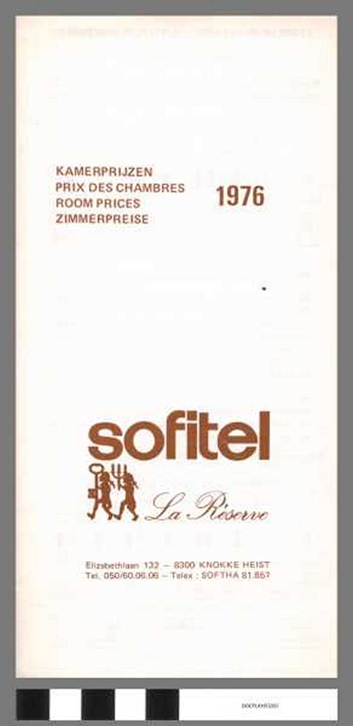 Kamerprijzen voor Sofitel in La Réserve in 1976