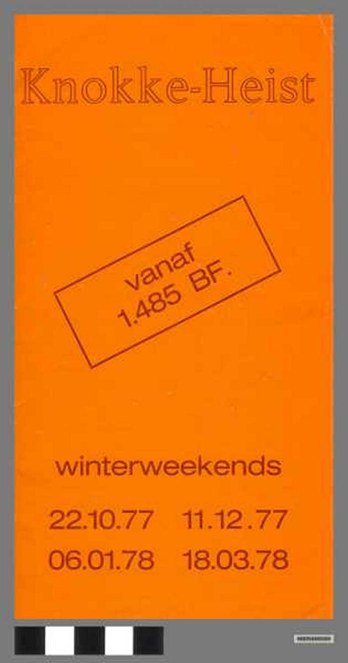 Knokke-Heist. Winterprogramma 77-78