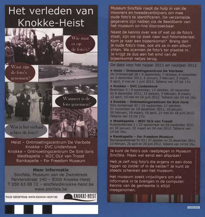 Het verleden van Knokke-Heist - Najaar 2011 en voorjaar 2012