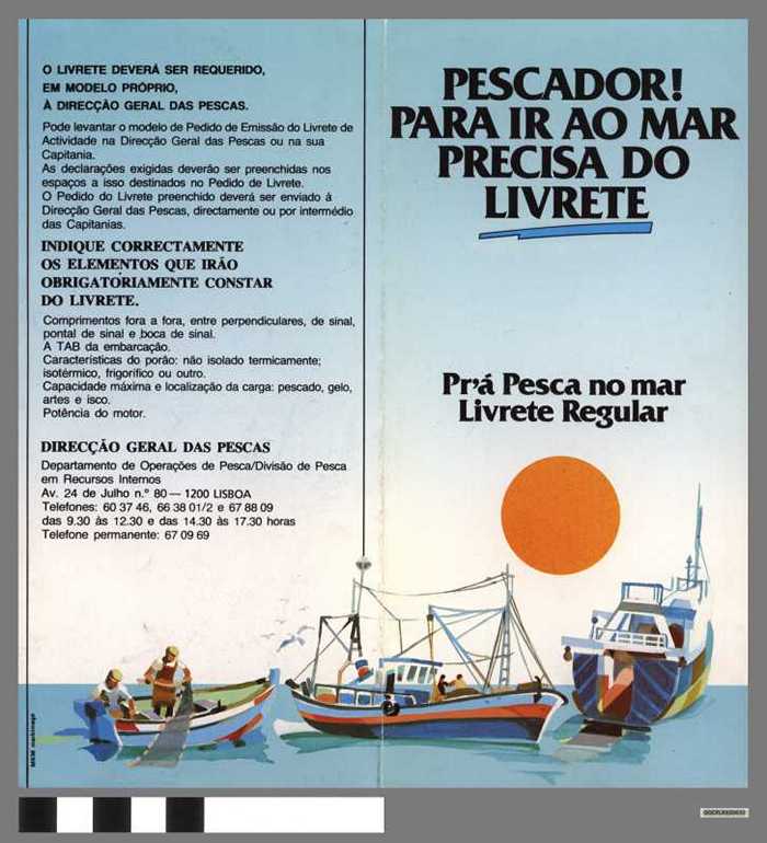 Flyer: Pescador! Para ir ao mar precisa do livrete