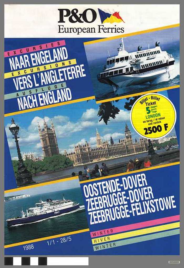 P&O European Ferries - Excursies naar Engeland