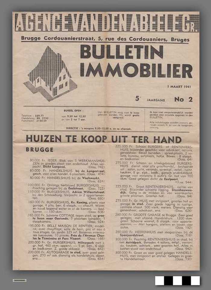 Bulletin Immobilier - Agence Vandenabeele Gr. - 5e jaargang N° 2 - 1 maart 1941