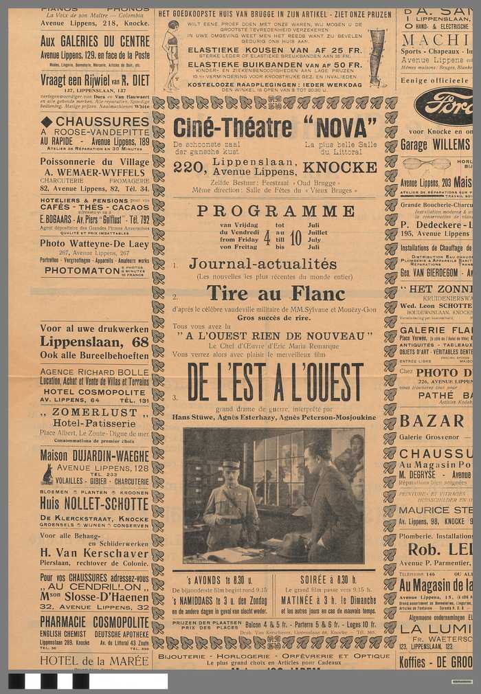Ciné-Théatre 'Nova' - Programme van 4 tot 10 Juli -