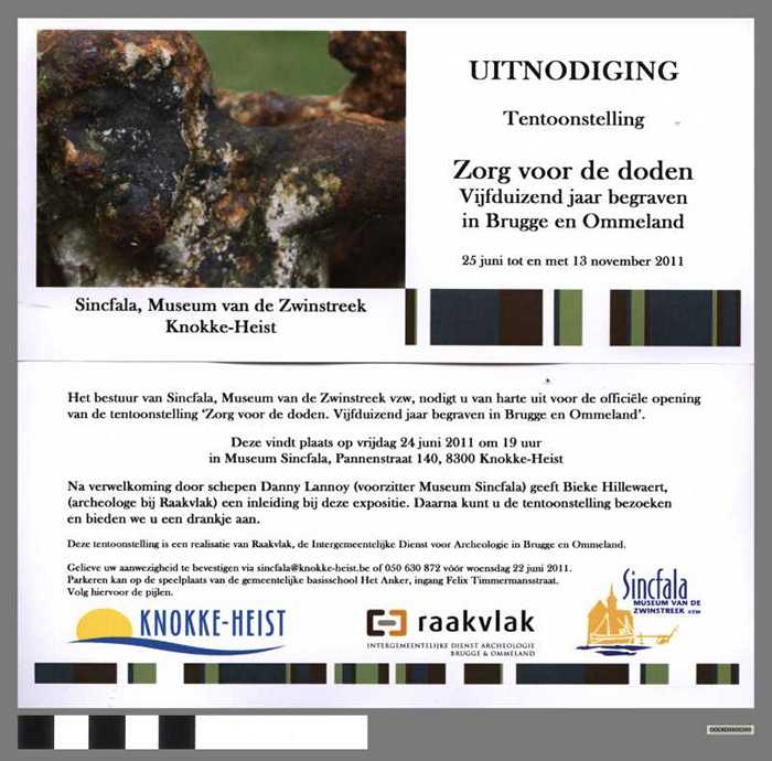 Uitnodiging: Tentoonstelling Zorg voor de doden - Vijfduizend jaar begraven in Brugge en Ommeland