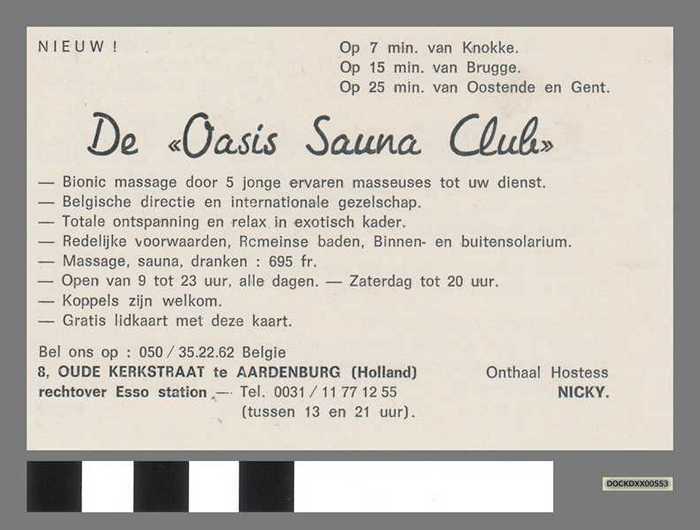 Reclame: Oasis Sauna Club