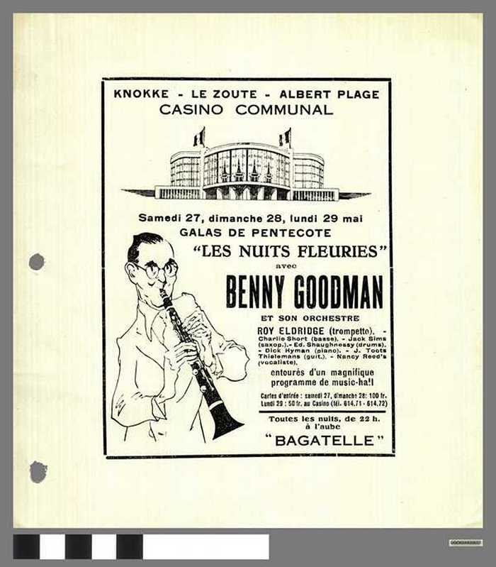 Casino Communal Knokke-Le Zoute: 'Les nuits Fleuries' avec Benny Goodman