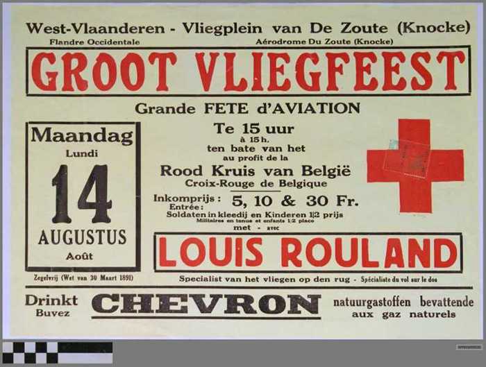 Groot Vliegfeest, Louis Rouland, West-Vlaanderen - Vliegplein van De Zoute (Knocke)