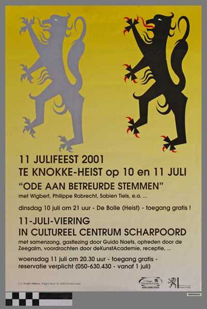 11 julifeest 2001 te Knokke-Heist op 10 en 11 juli `Ode aan betreurde stemmen
