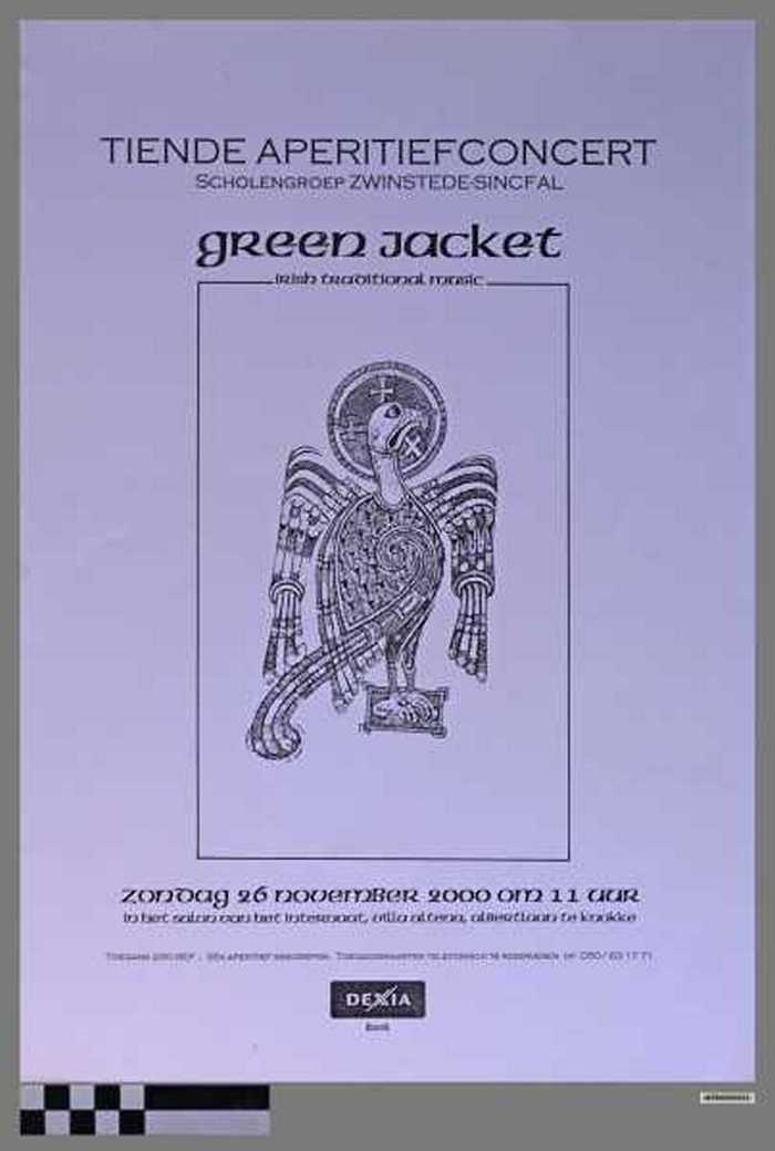 Tiende Aperitiefconcert Scholengroep Zwinstede-Sincfal, Green Jacket, Zondag 26 november 2000 om 11 uur.