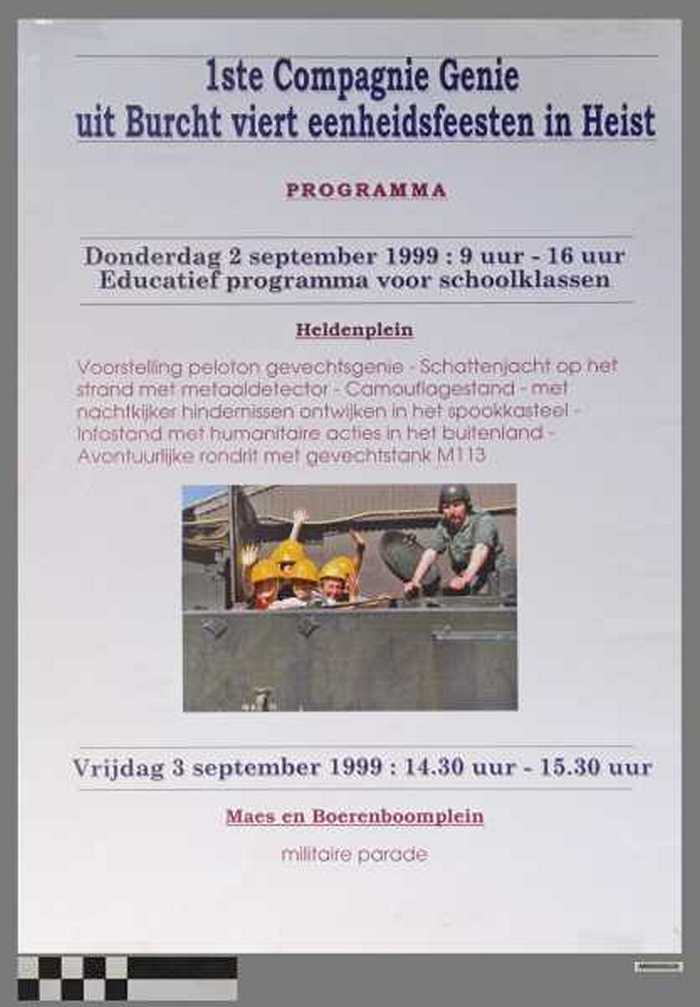 1ste Compagnie Genie uit Burcht viert eenheidsfeesten in Heist - 1999.