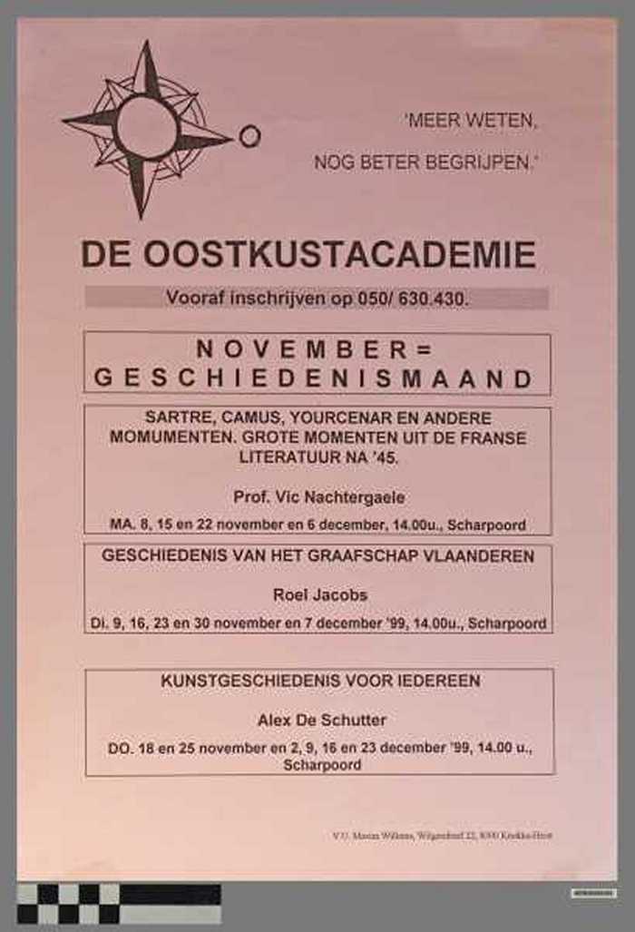 De Oostkustacademie, November = Geschiedenismaand