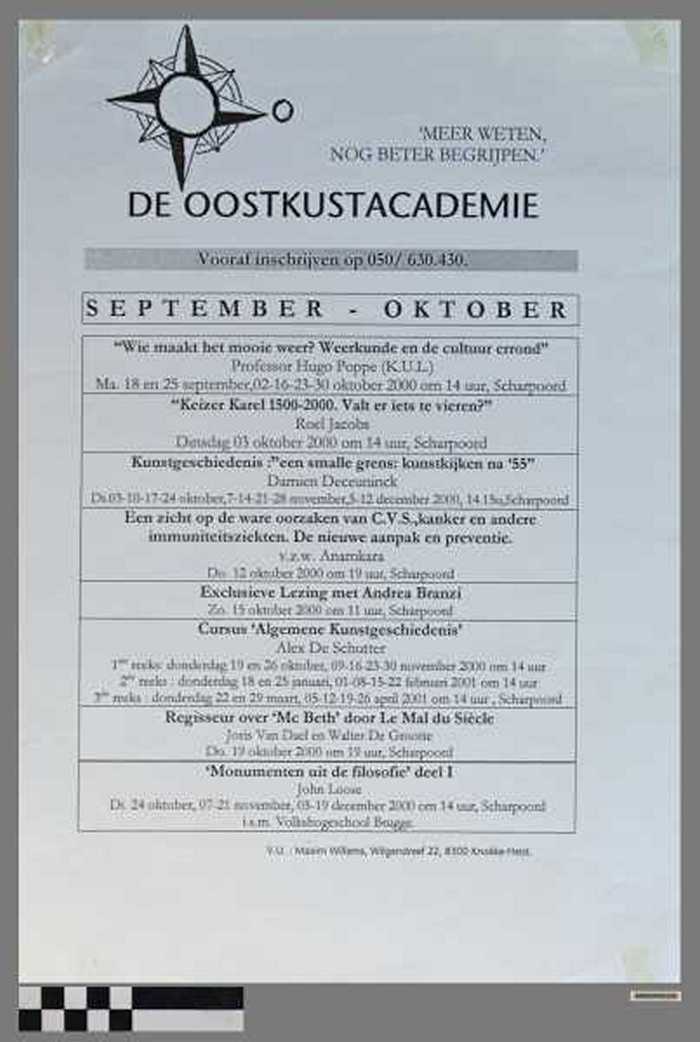 De Oostkustacademie, September - Oktober