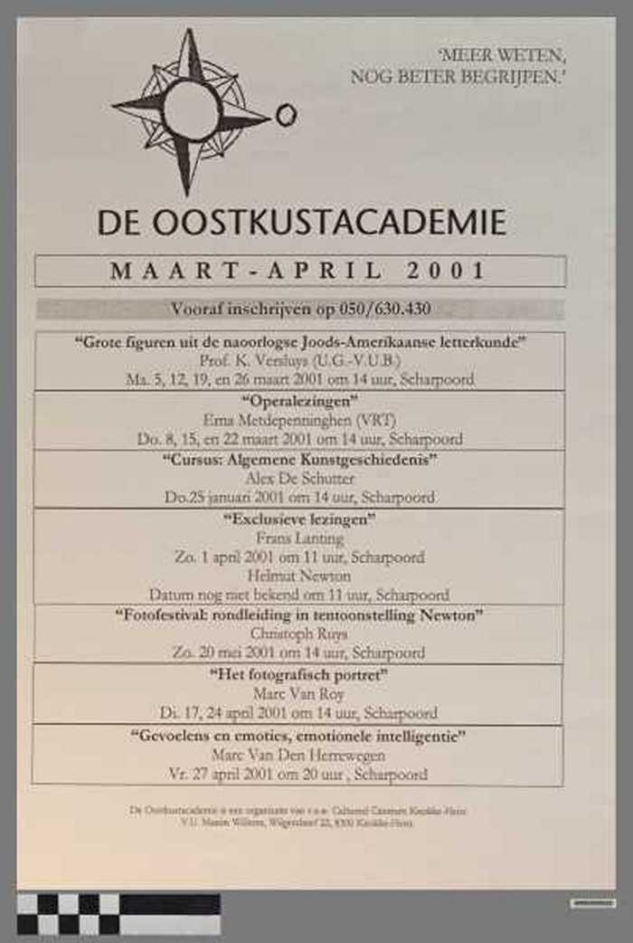 De Oostkustacademie, Maart - April 2001