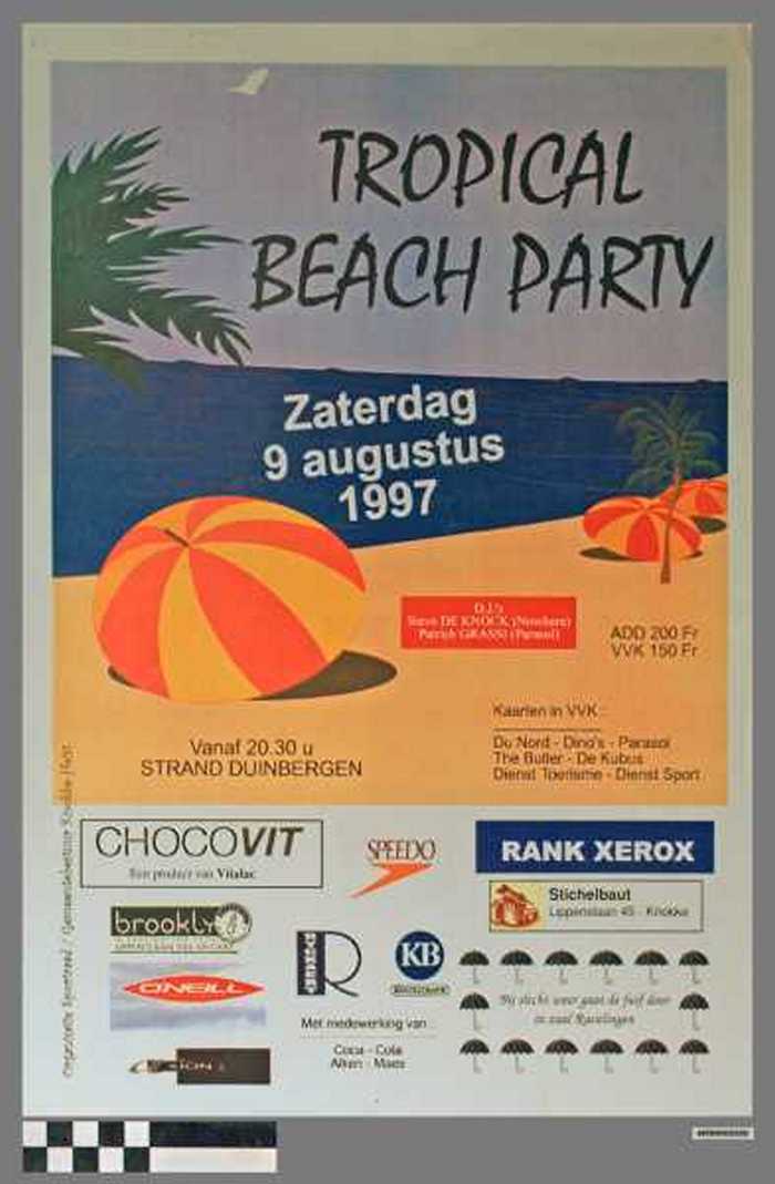 Tropical Beach Party, Zaterdag 9 Augustus 1997