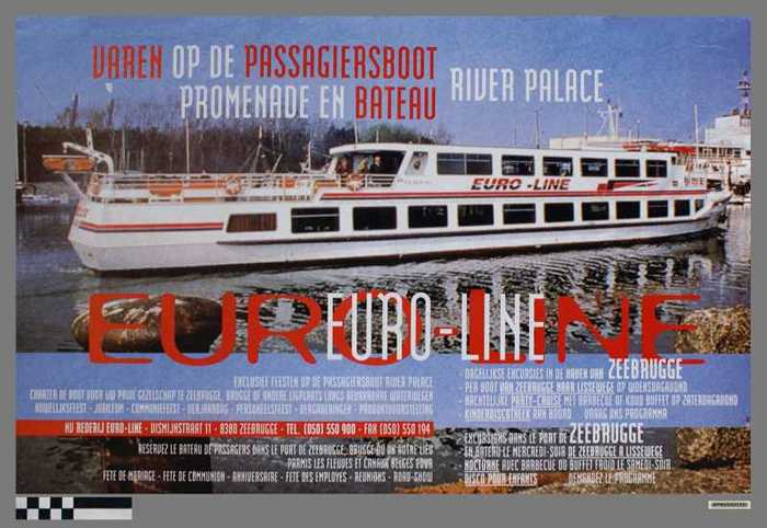 Varen op de  Passagiersboot, Promenade en Bateau, River Palace, Euro - Line.