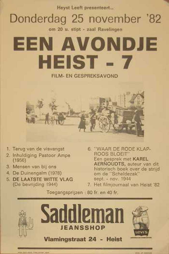 Heyst leeft presenteert... Een avondje Heist - 7  Film- en gespreksavond.