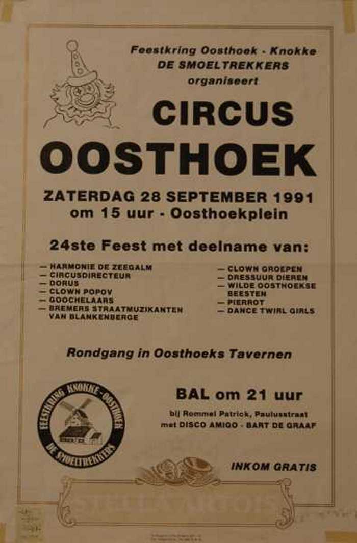 Feestkring Oosthoek - Knokke De Smoeltrekkers organiseert Circus Oosthoek.