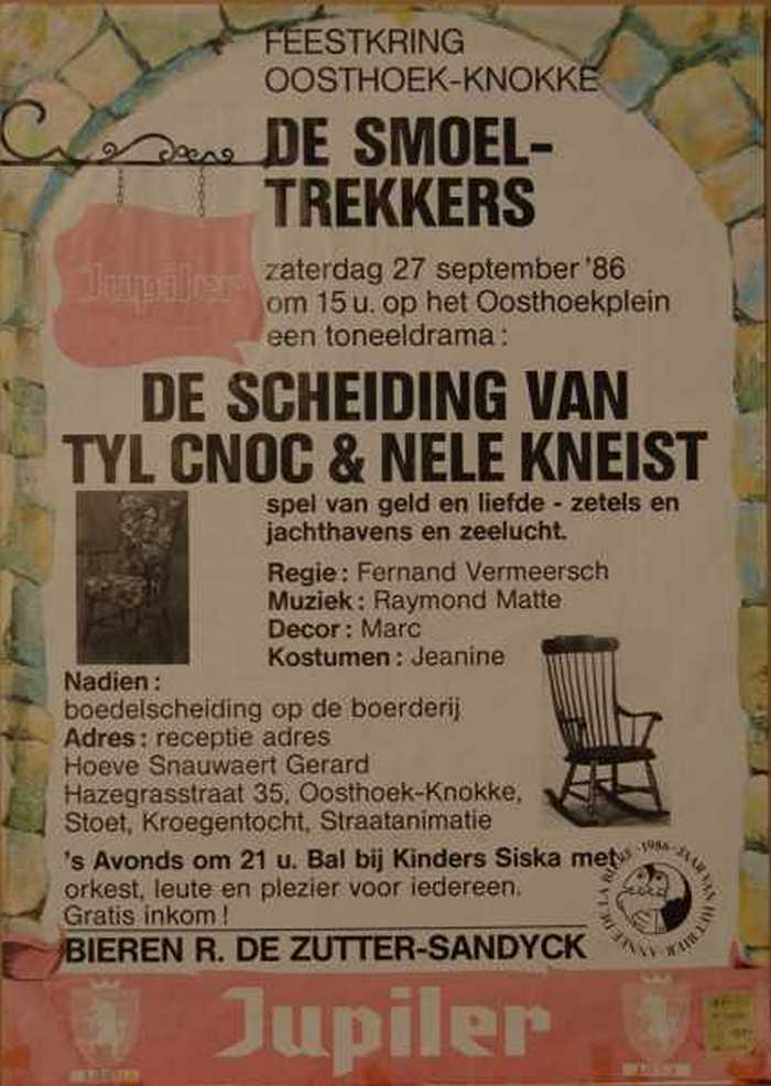 De Smoeltrekkers met toneeldrama  De scheiding van Tyl Cnoc & Nele Heyst.  Spel van geld en liefde - zetels en jachthavens en  zeelucht.