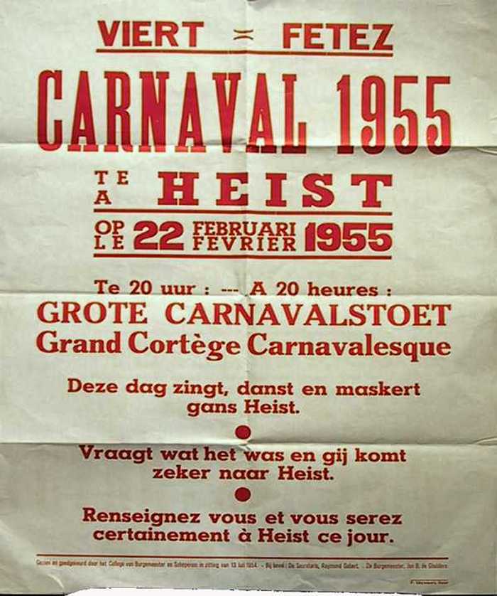 Viert Carnaval 1955 te Heist