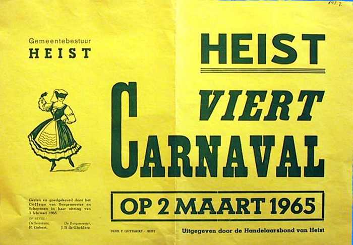 Heist viert Carnaval op 2 maart 1965.