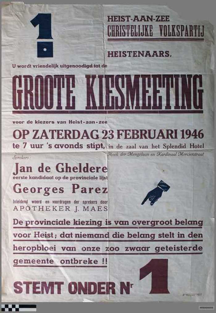 Groote Kiesmeeting - Christelijke Volkspartij