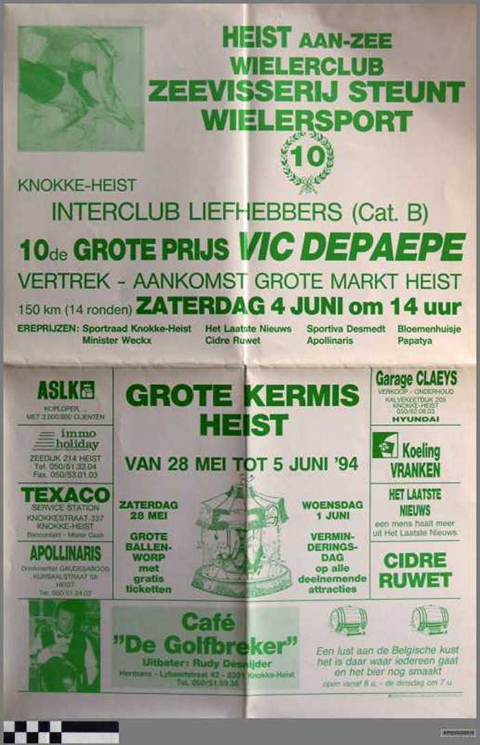 10e Grote Ereprijs Vic Depaepe