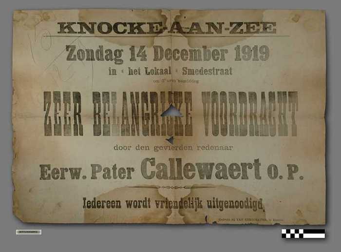 Zeer belangrijke voordracht door Eerw. Pater Callewaert o.p.