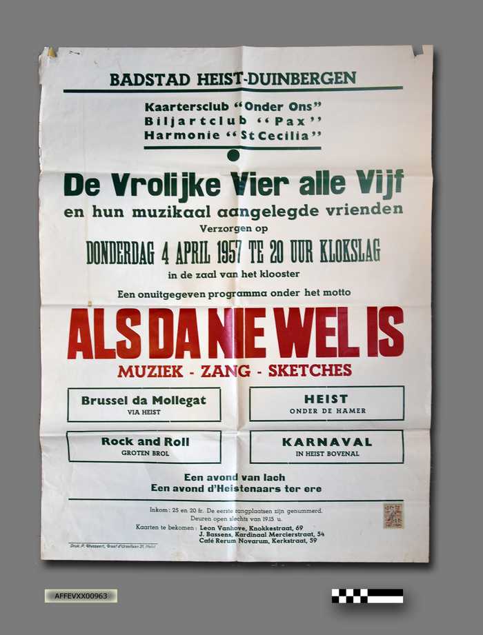 De Vrolijke Vier alle Vijf - Als de nie wel is - donderdag 4 april 1957