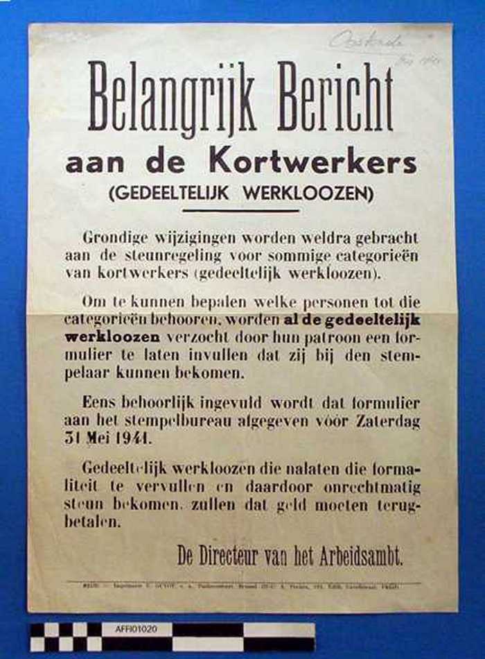 BELANGRIJK BERICHT aan de kortwerkers (gedeeltelijk werklozen). Grondige wijzigingen worden weldra aan de steunregeling voor sommige categorieën van k