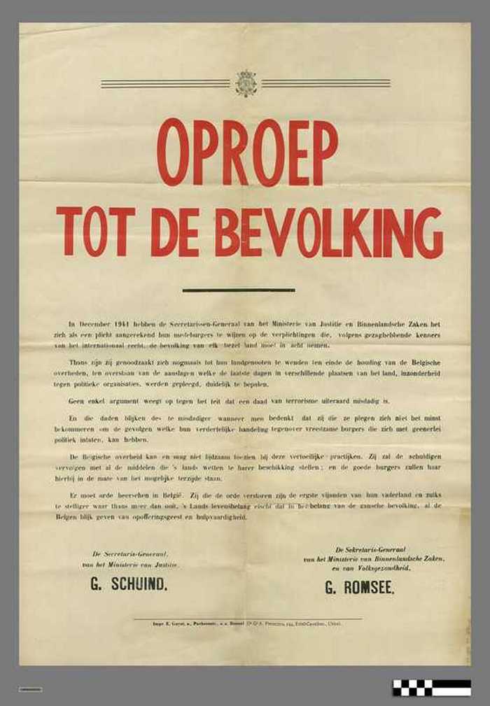 Oproep tot de Bevolking - Aanslagen