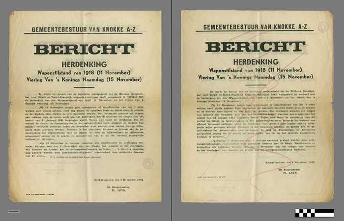 Bericht - Herdenking Wapenstilstand 1918 en Viering Van Konings Naamdag