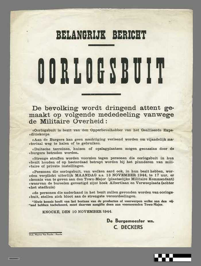 Bericht: Oorlogsbuit