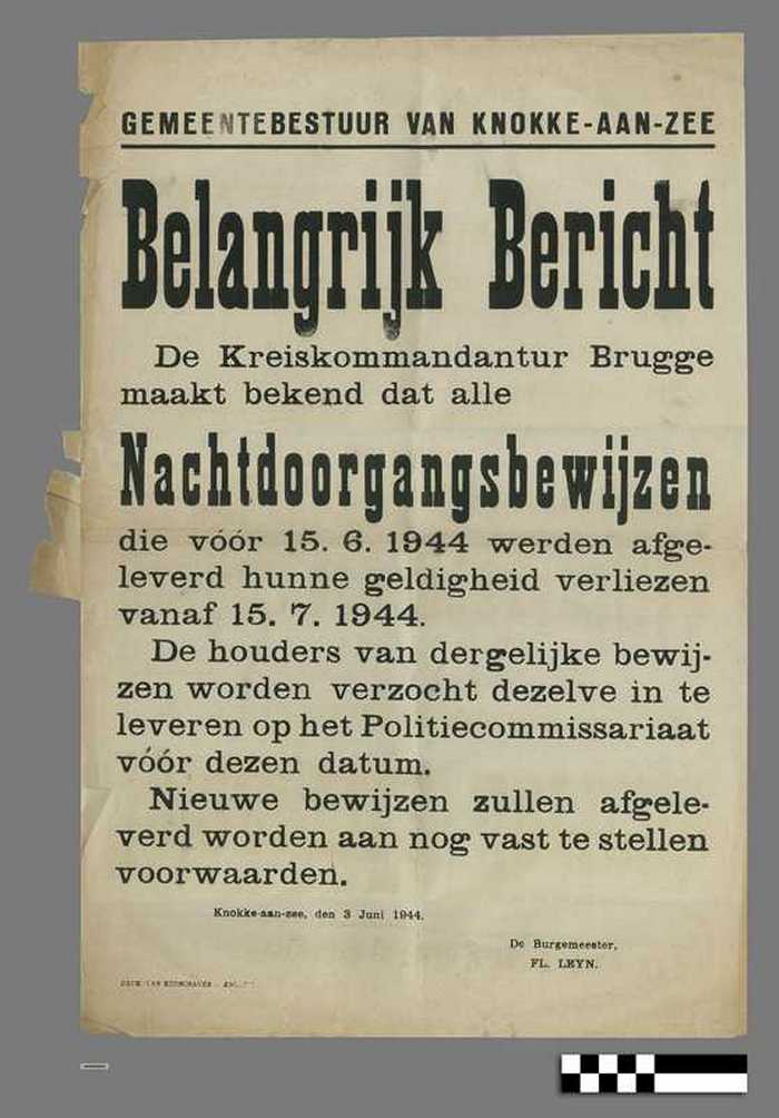 Belangrijk bericht - Nachtdoorgangsbewijzen