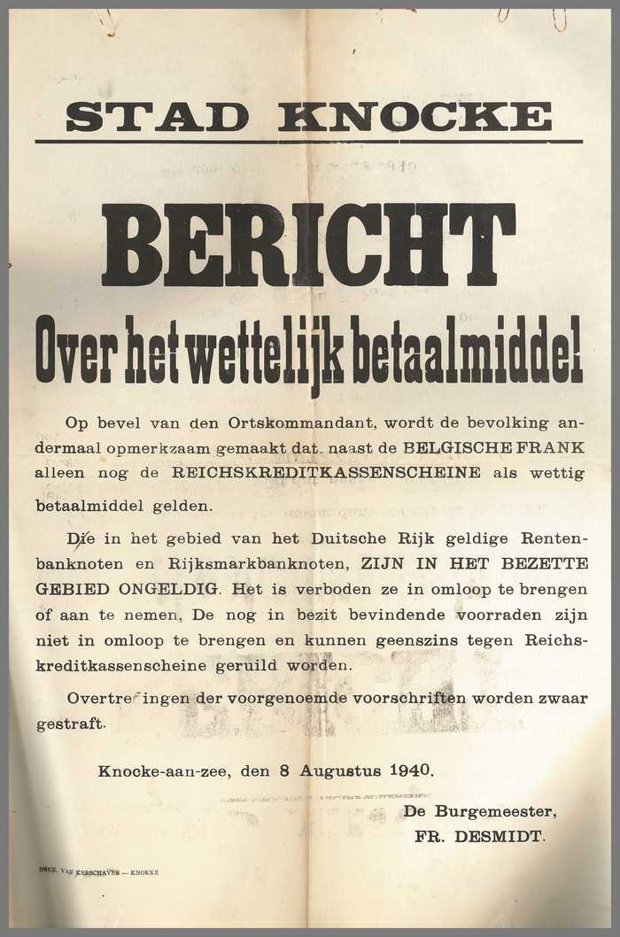 BERICHT - over het wettelijk betaalmiddel