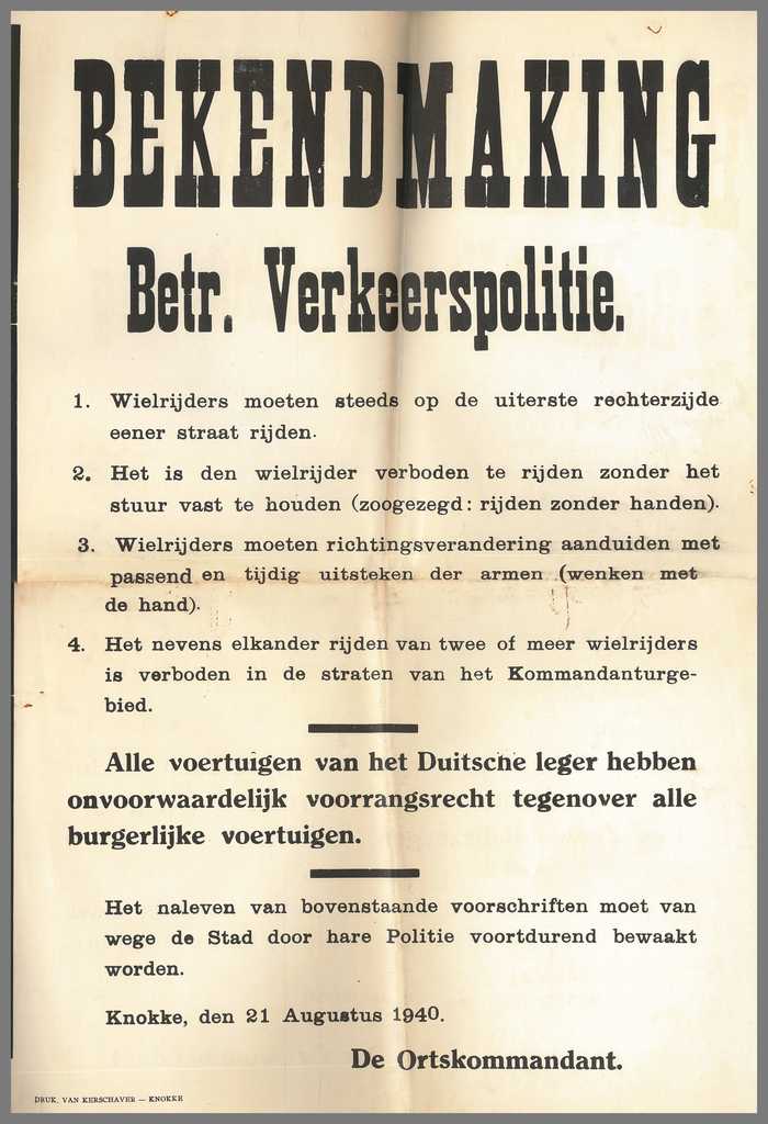 BEKENDMAKING - Betr. Verkeerspolitie