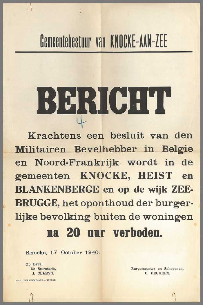 BERICHT - verbod op verlaten van woningen na 20 uur