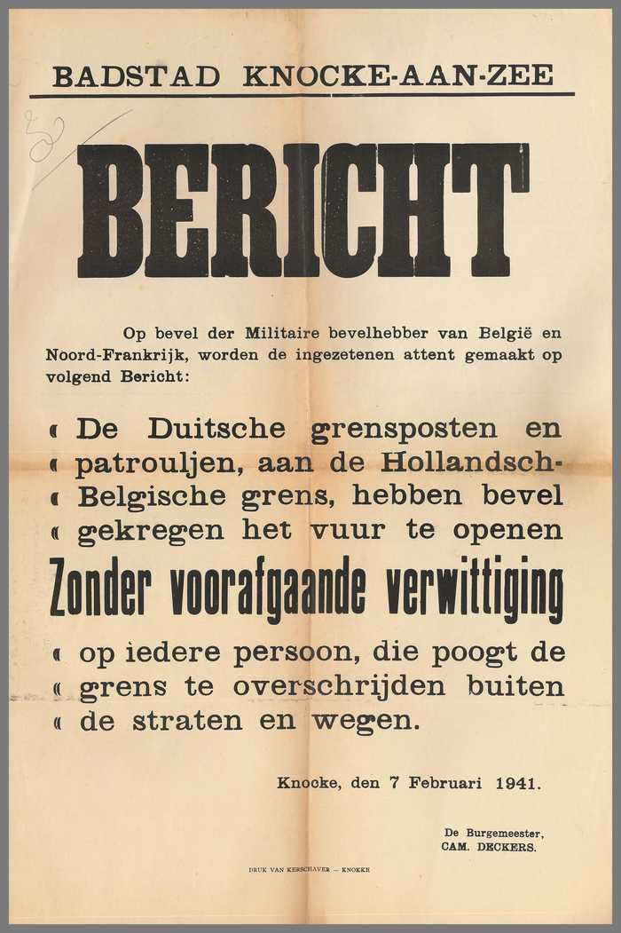 BERICHT - inzake patrouille op de Hollands-Belgische grens