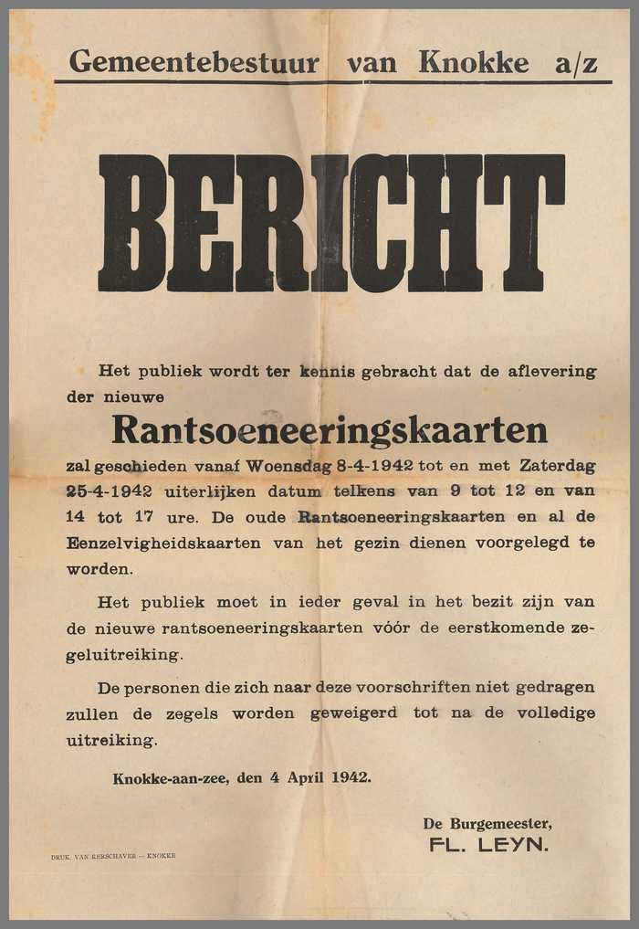 BERICHT - rantsoeneringskaarten