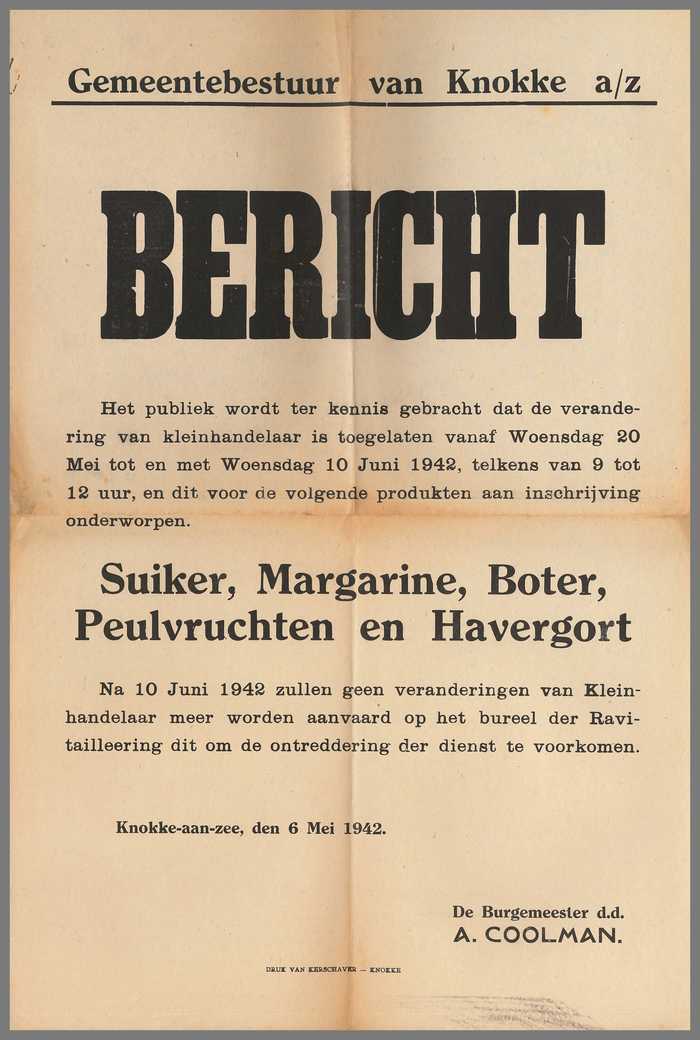 BERICHT - suiker, margarine, boter, peulvruchten en havergort