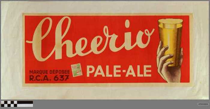 Reclame voor Cheerio Pale-Ale.