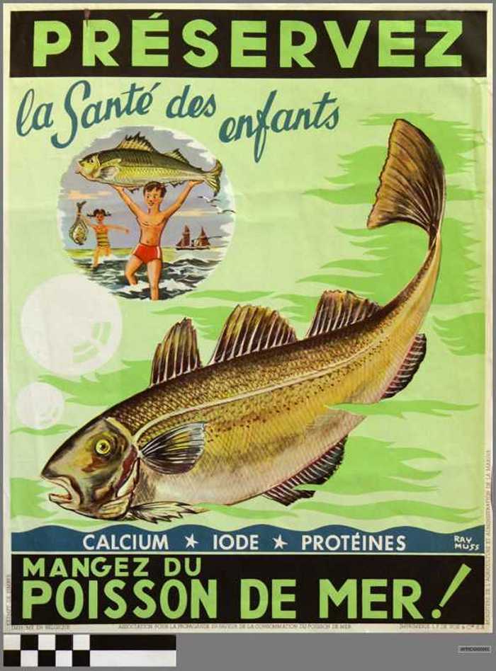 Affiche voor het promoten van het eten van vis